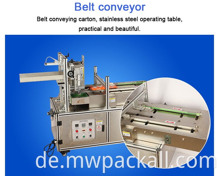 Heiße Schmelze Klebstoffbox Packung Multi funktionaler Sperrunterdrücker Gluer -Box Faltungsmaschine Klebenmaschine